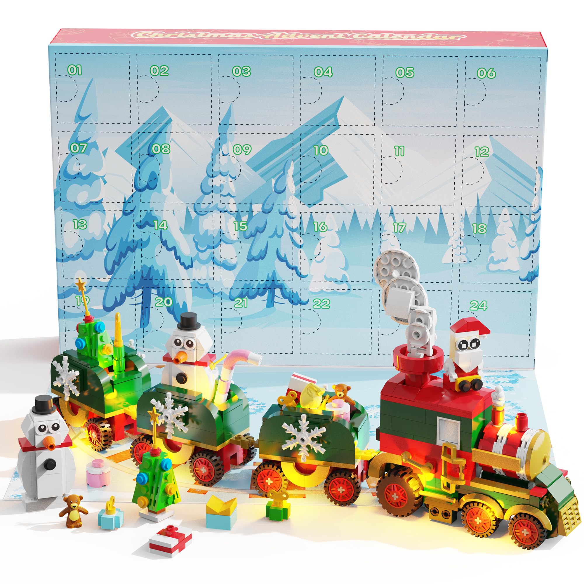 Foto 1 | Calendario De Adviento D-fantix Christmas Train 2024 Con Luz Led - Venta Internacional.