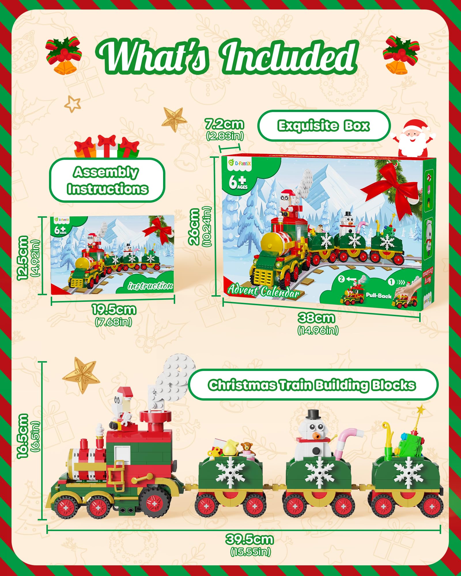 Foto 3 pulgar | Calendario De Adviento D-fantix Christmas Train 2024 Con Luz Led - Venta Internacional.