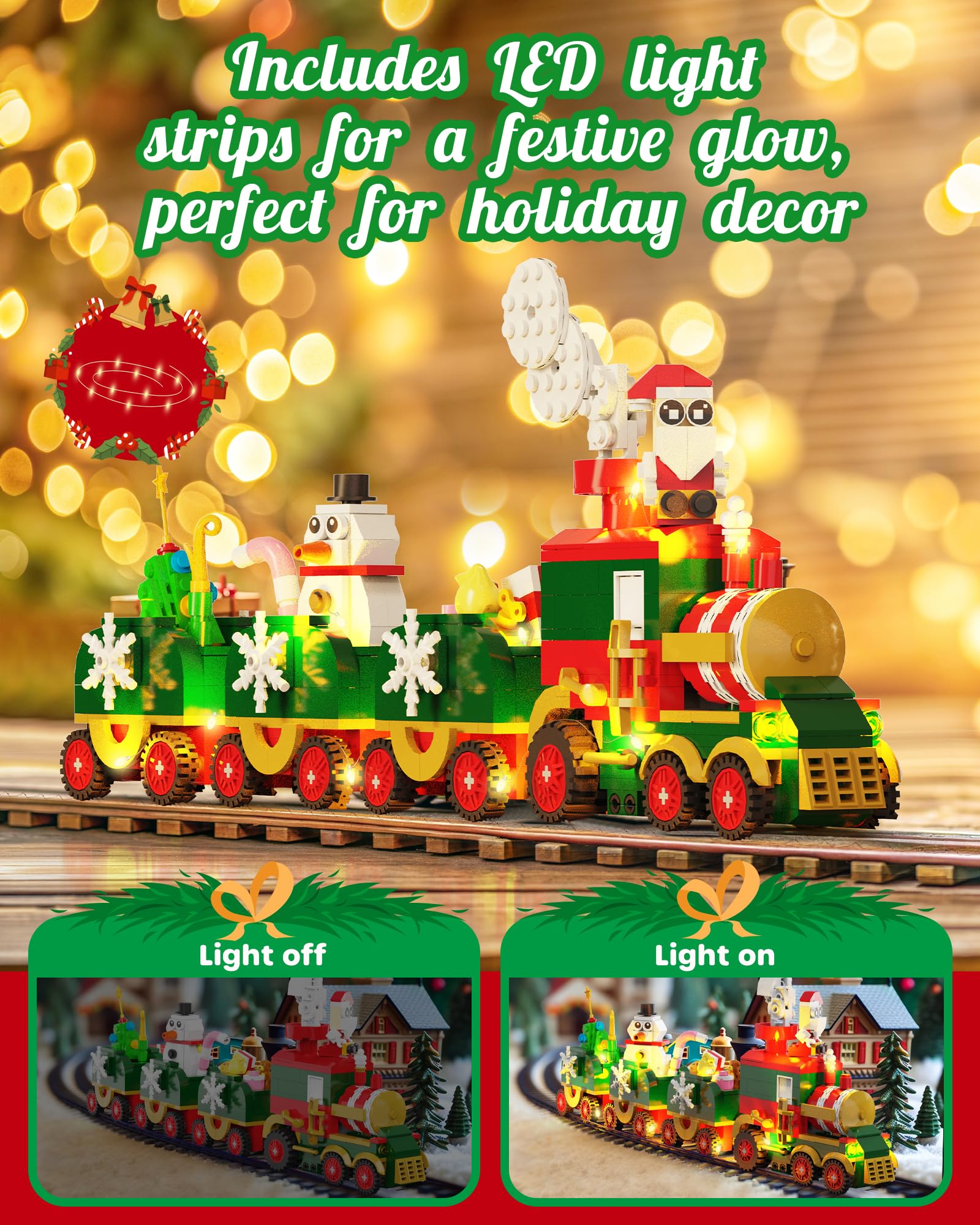 Foto 3 | Calendario De Adviento D-fantix Christmas Train 2024 Con Luz Led - Venta Internacional.