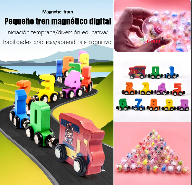 Foto 4 pulgar | Xtellar Juego De Tren De Madera Digital Y Magnético Para Desarrollo Infantil