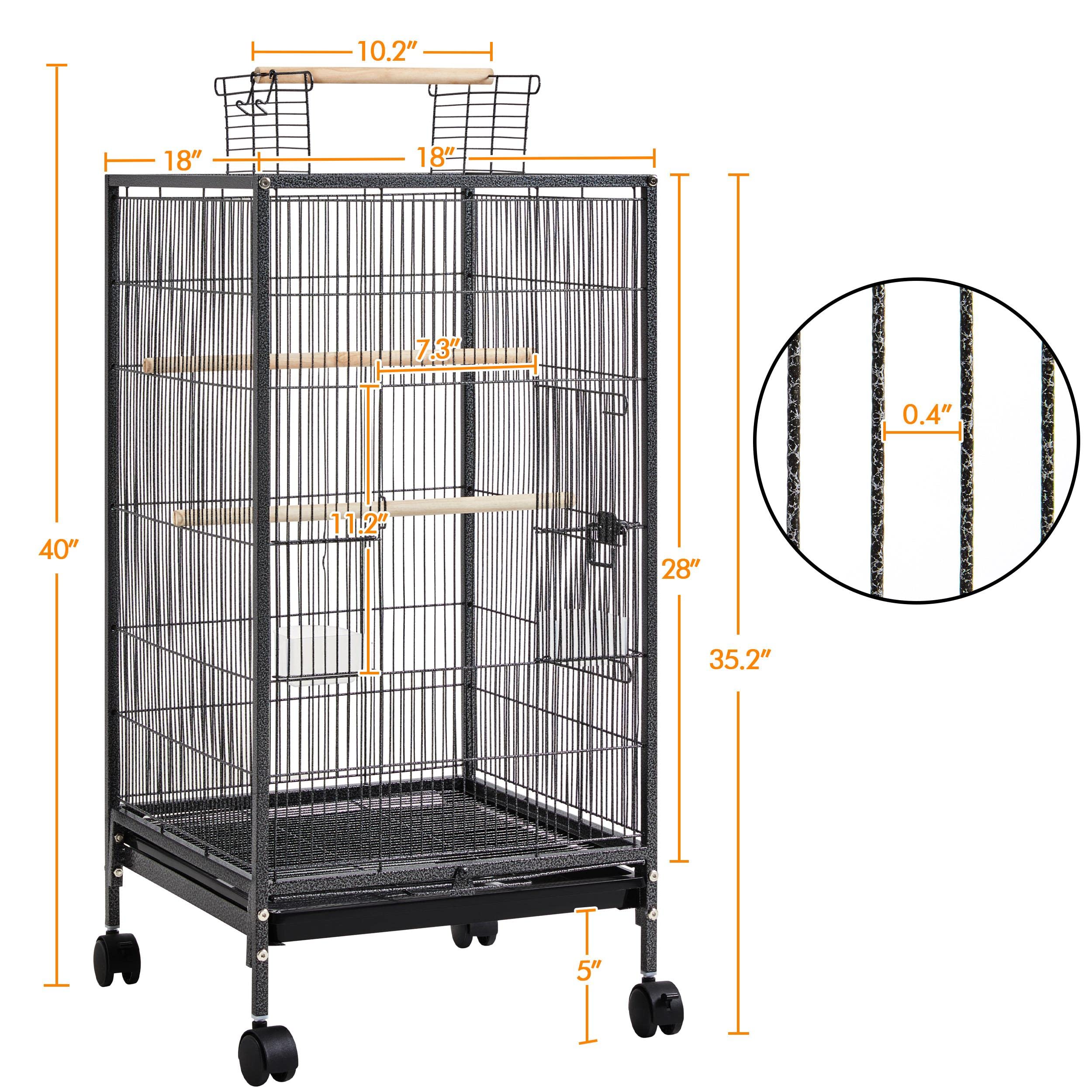 Foto 3 | Jaula Para Pájaros Yaheetech De Hierro Forjado Con Tapa Abierta, 100 Cm, Con Soporte - Venta Internacional.