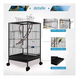 Foto 3 | Jaula Para Pájaro Aves Canario Perico Australianos Loro Nido Eo Safe Imports Esi-16266 Negro