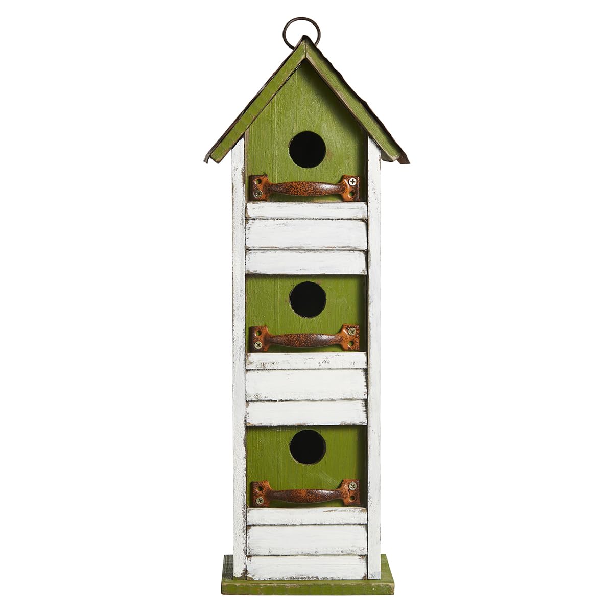 Foto 7 pulgar | Birdhouse Glitzhome, Madera Maciza Envejecida Para Jardín, 18 Cm - Venta Internacional.