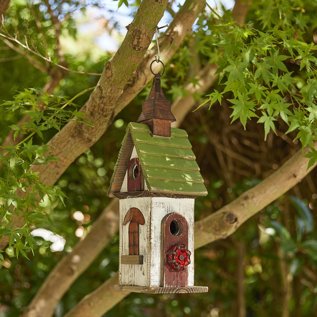 Foto 5 pulgar | Colgante Birdhouse Glitzhome Madera - Venta Internacional