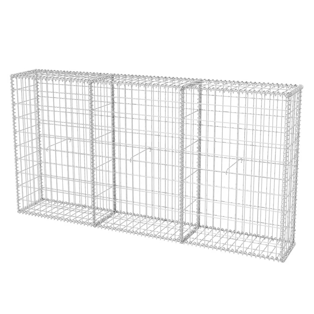 Foto 2 pulgar | Cesta Gabion Vidaxl Para Jardín, Pared De Acero Galvanizado, 200 X 30 X 100 Cm - Venta Internacional.