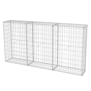 Foto 1 | Cesta Gabion Vidaxl Para Jardín, Pared De Acero Galvanizado, 200 X 30 X 100 Cm - Venta Internacional.