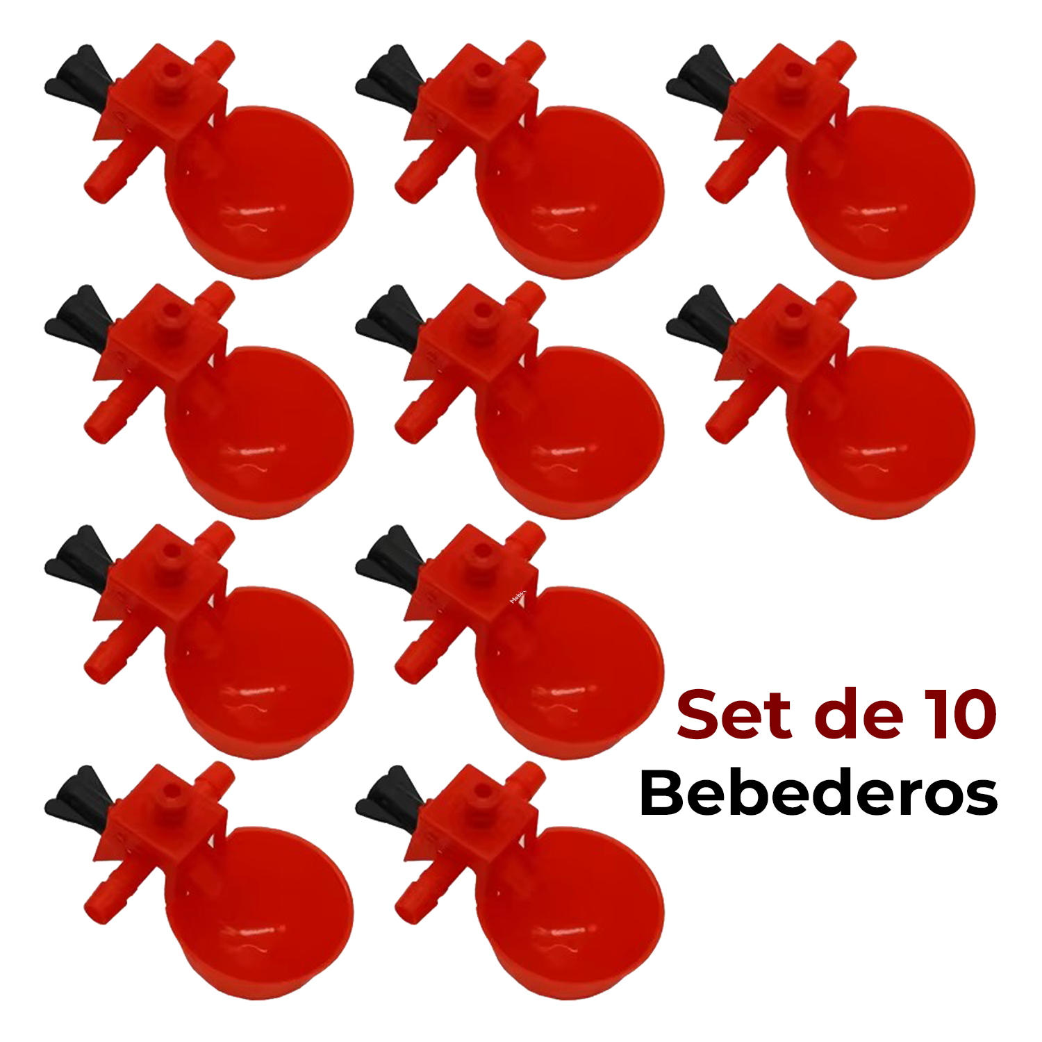 Foto 2 pulgar | Set De 10 Piezas De Bebederos Para Aves