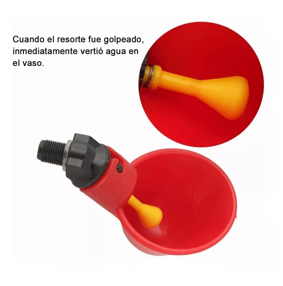 Foto 3 pulgar | Bebedero Automático Para Aves Belug 25 Piezas color Rojo
