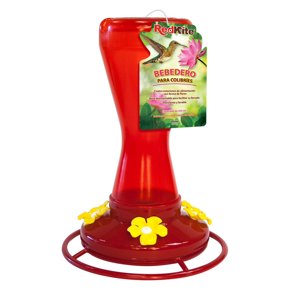 Foto 3 pulgar | Bebedero color Rojo para Colibri Redkite con Capacidad de 470 Mililitros