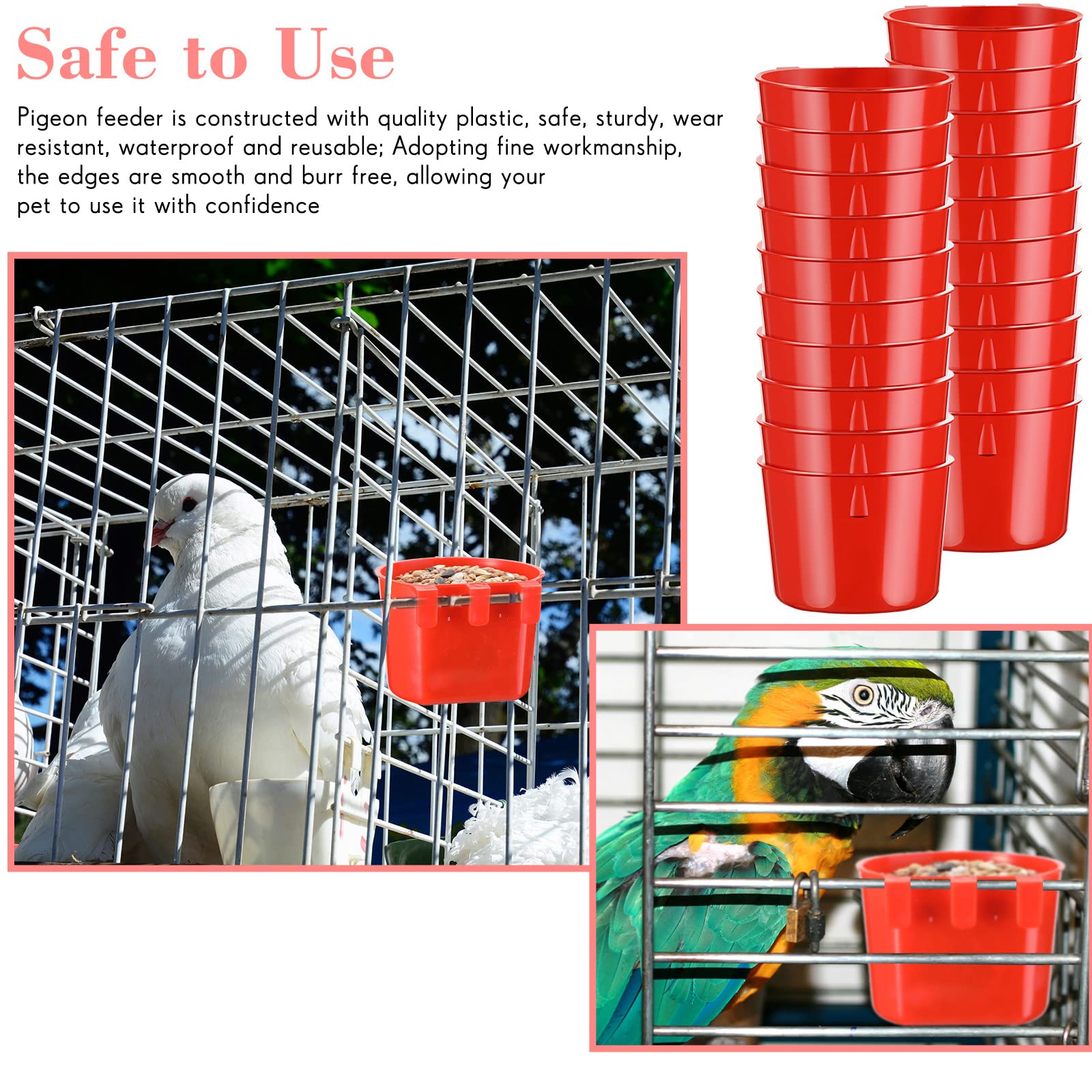 Foto 6 pulgar | Cuenco De Agua Sumind De Cage Cups, 60 Unidades, Para Comedero Para Pájaros - Venta Internacional.
