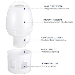 Foto 5 | Dispensador De Agua Drinking Fountains Con Alimentador Automático Para Pájaros, 5 Litros - Venta Internacional.