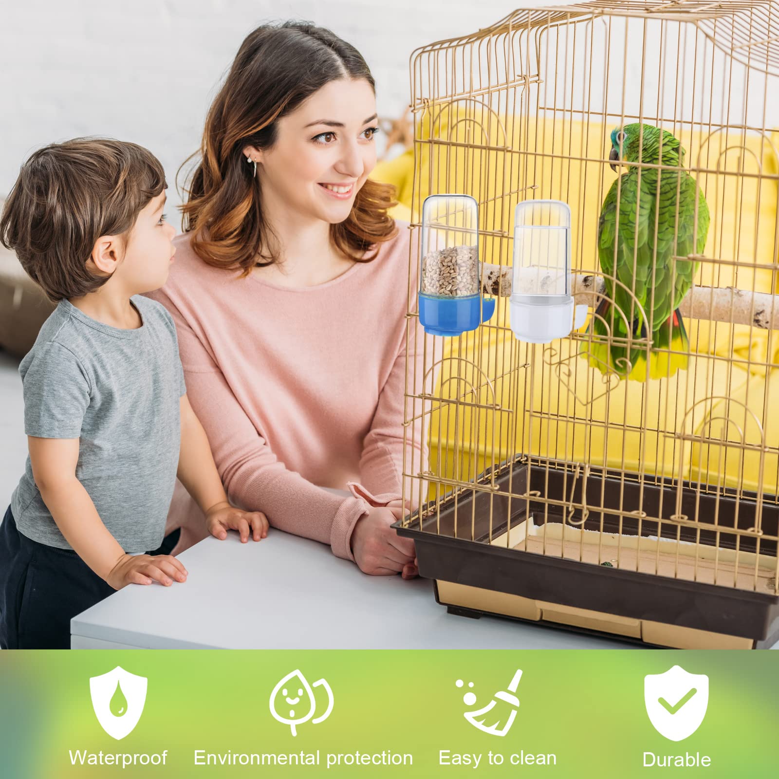 Foto 7 pulgar | Dispensador Automático De Agua Para Jaulas De Pájaros (4 Unidades) - Venta Internacional.