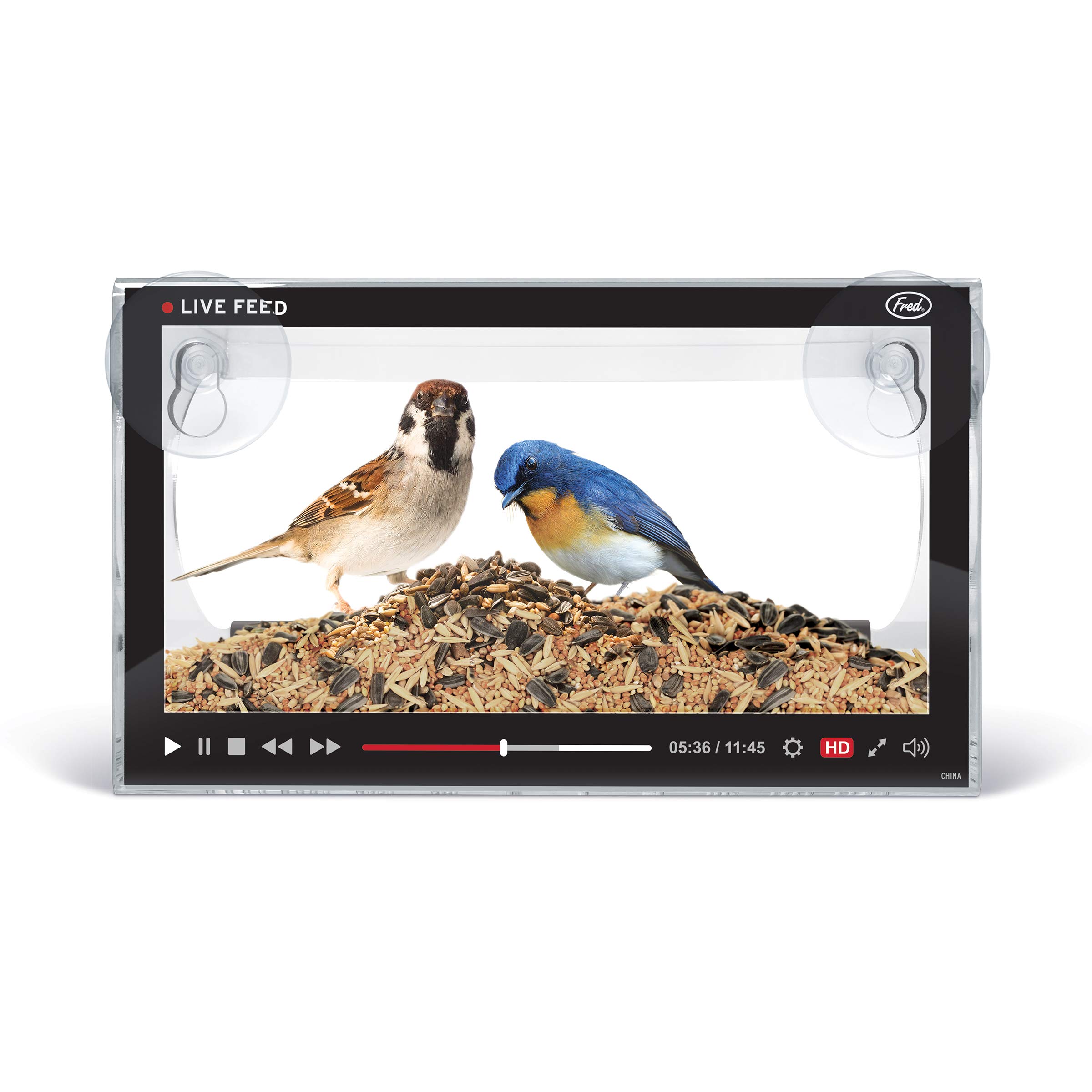 Foto 1 | Bird Feeder Genuine Fred Live Feed - Ventana Acrílica Transparente - Venta Internacional.