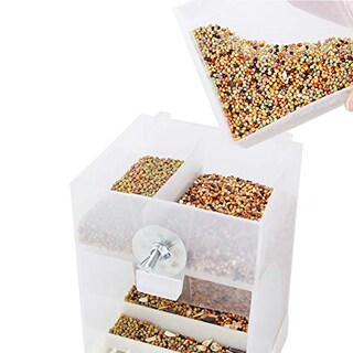 Foto 3 | Comedero Automático Para Pájaros Que No Ensucia, Para Pájaros Con Forma De Jaula - Venta Internacional.