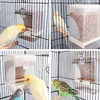 Foto 6 | Comedero Automático Para Pájaros Que No Ensucia, Para Pájaros Con Forma De Jaula - Venta Internacional.