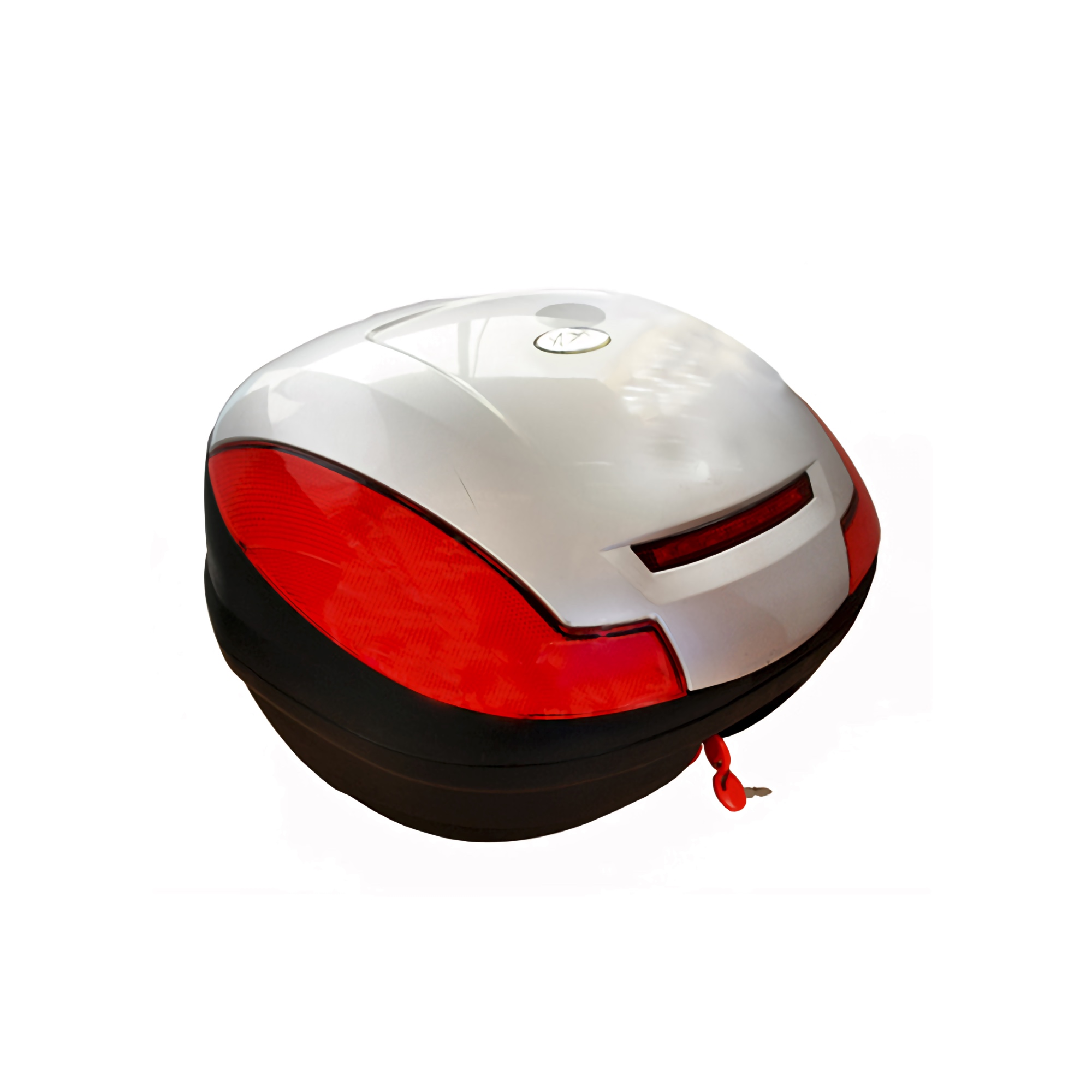 Foto 3 pulgar | Caja Porta Equipaje para Moto Kinlley 43l color Plateado Base Metálica con Led