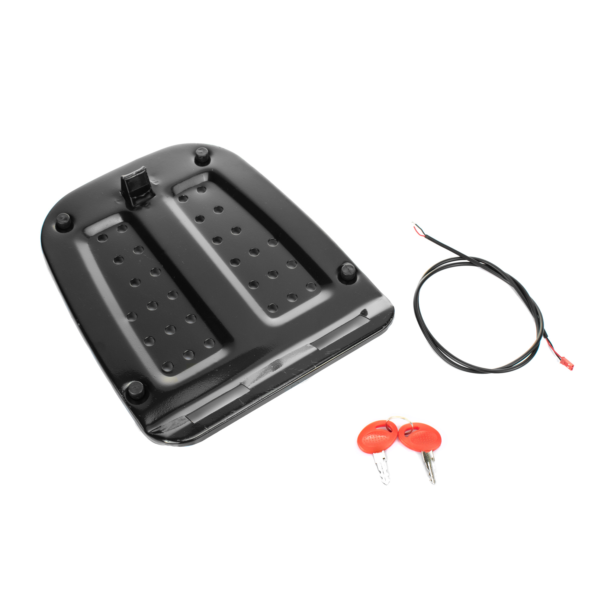 Foto 6 pulgar | Caja Porta Equipaje para Moto Kinlley 43l color Plateado Base Metálica con Led