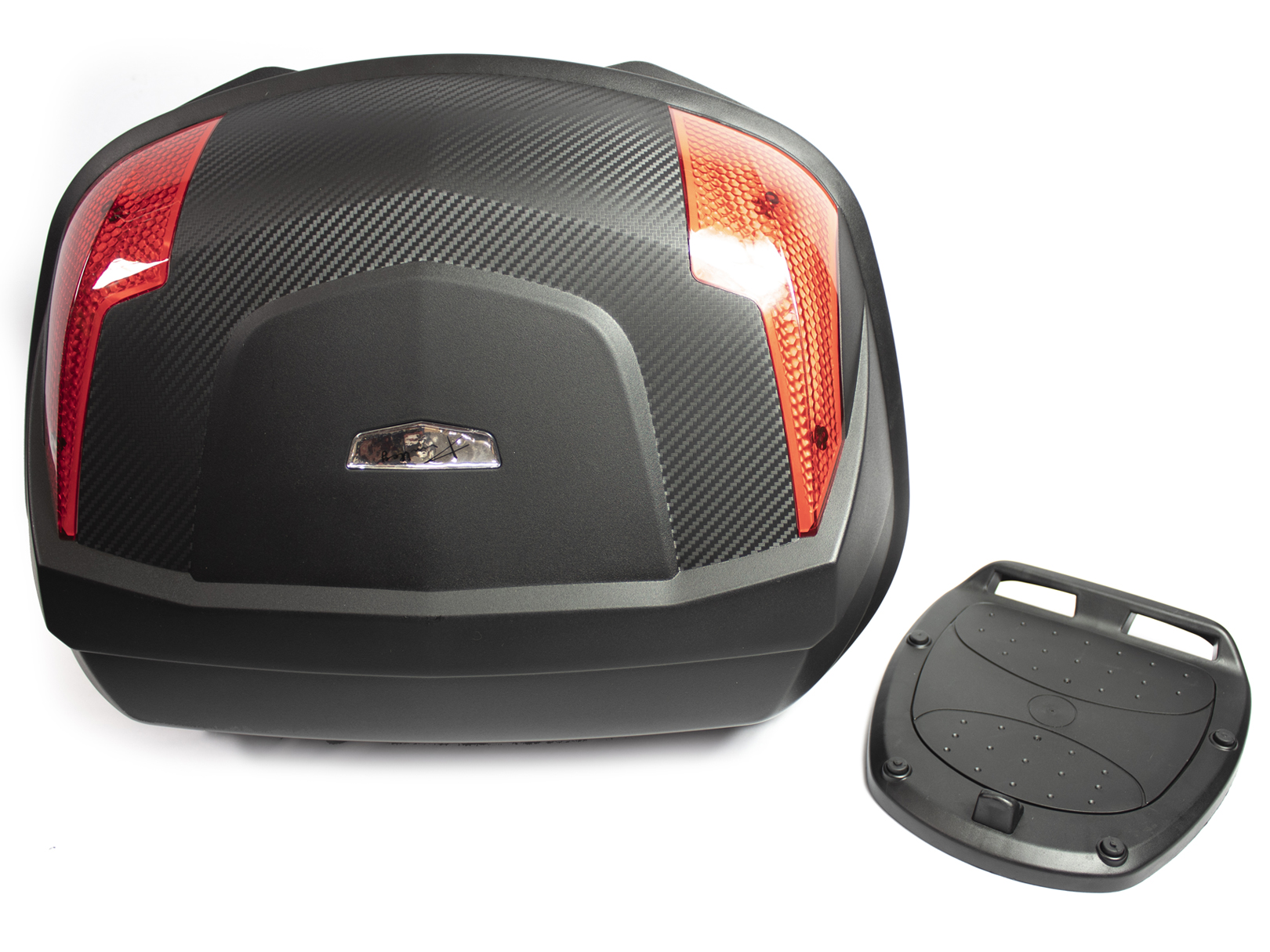 Foto 5 pulgar | Caja Portaequipaje para Moto Kinlley Negra Base Plástico 48 L