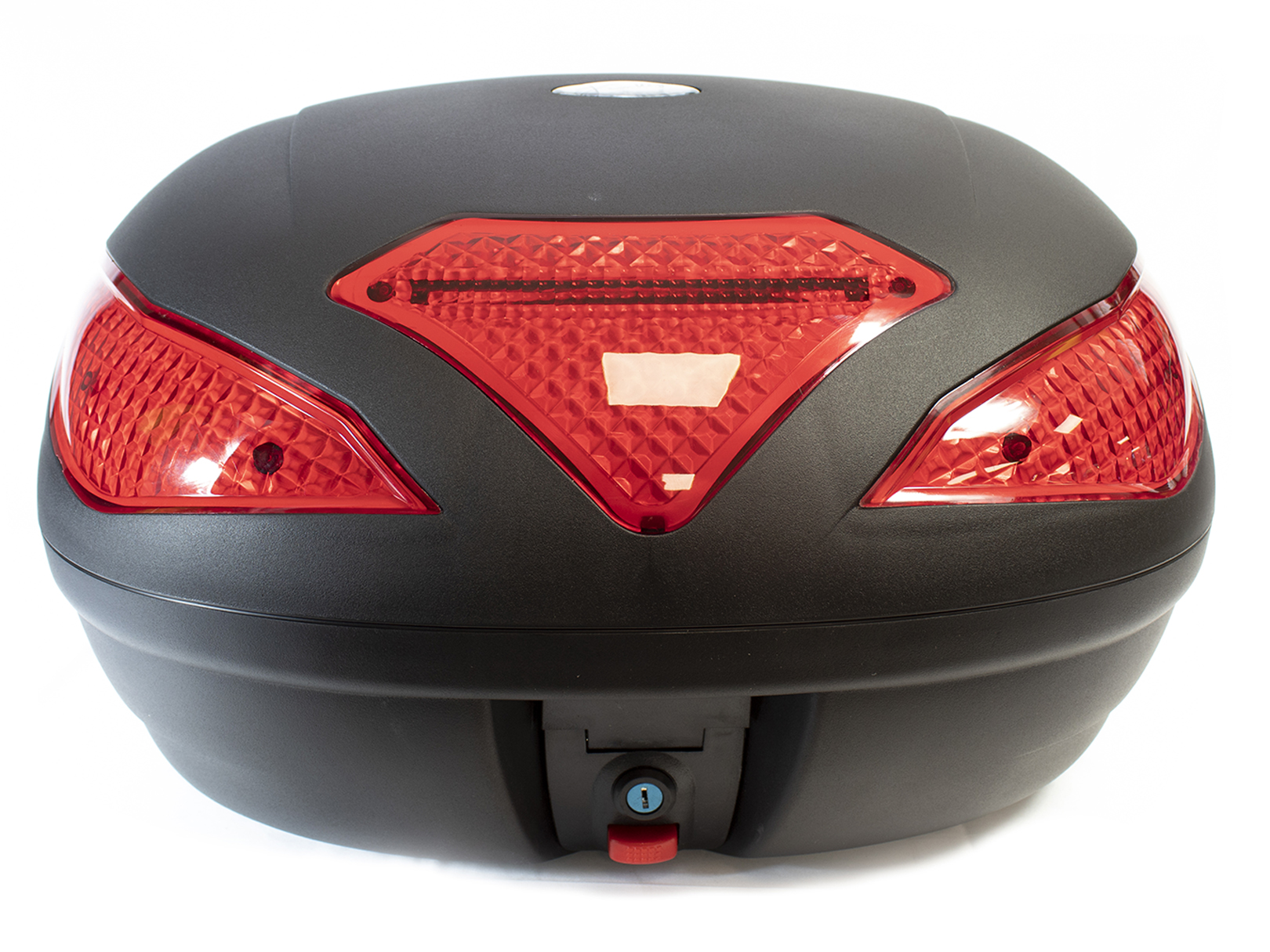 Foto 2 pulgar | Caja Porta Equipaje para Moto Kinlley 43l color Negro Base Metálica con Led