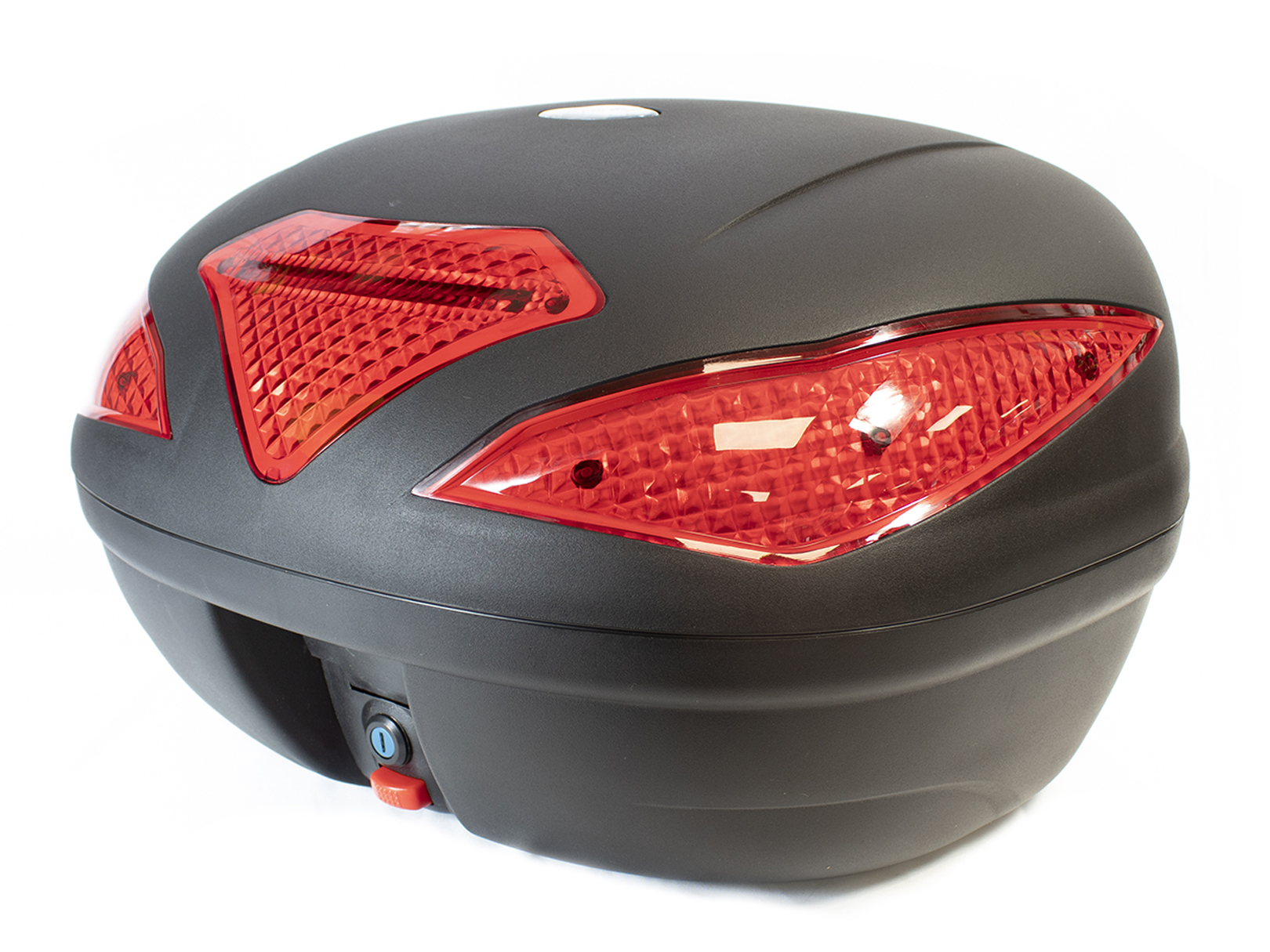 Foto 3 pulgar | Caja Porta Equipaje para Moto Kinlley 43l color Negro Base Metálica con Led