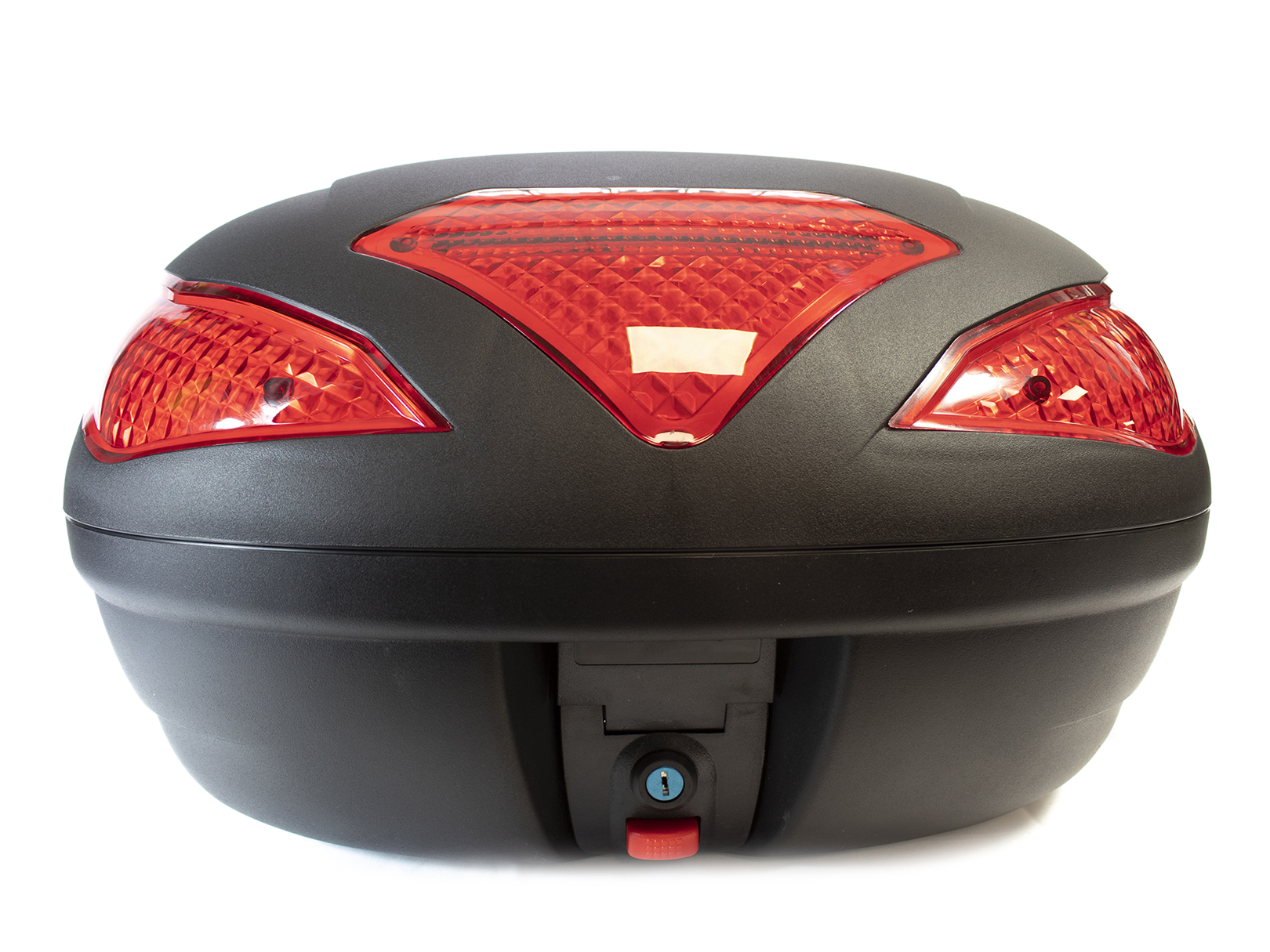 Foto 4 pulgar | Caja Porta Equipaje para Moto Kinlley 43l color Negro Base Metálica con Led