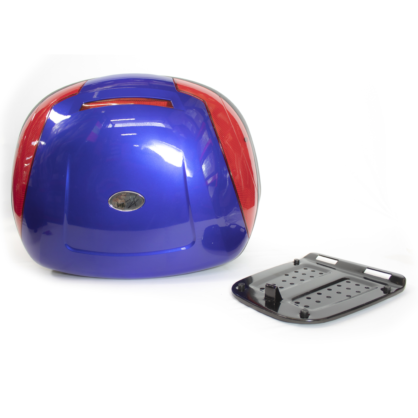 Foto 5 pulgar | Caja Porta Equipaje Kinlley para Moto 43l con Base Metálica con Led Azul