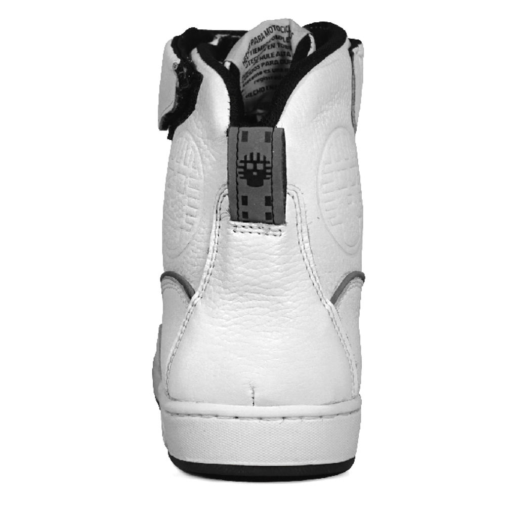 Foto 5 pulgar | Tenis Atacama Kevin Blanco Protección Biker Calzado Bota para Moto de Piel