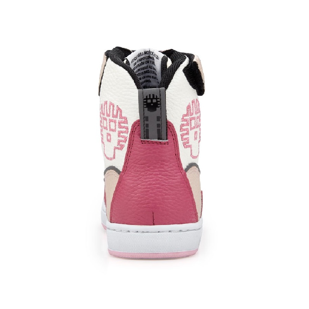 Foto 5 pulgar | Tenis Atacama Steff Rosa Protección Biker Calzado Bota para Moto de Piel
