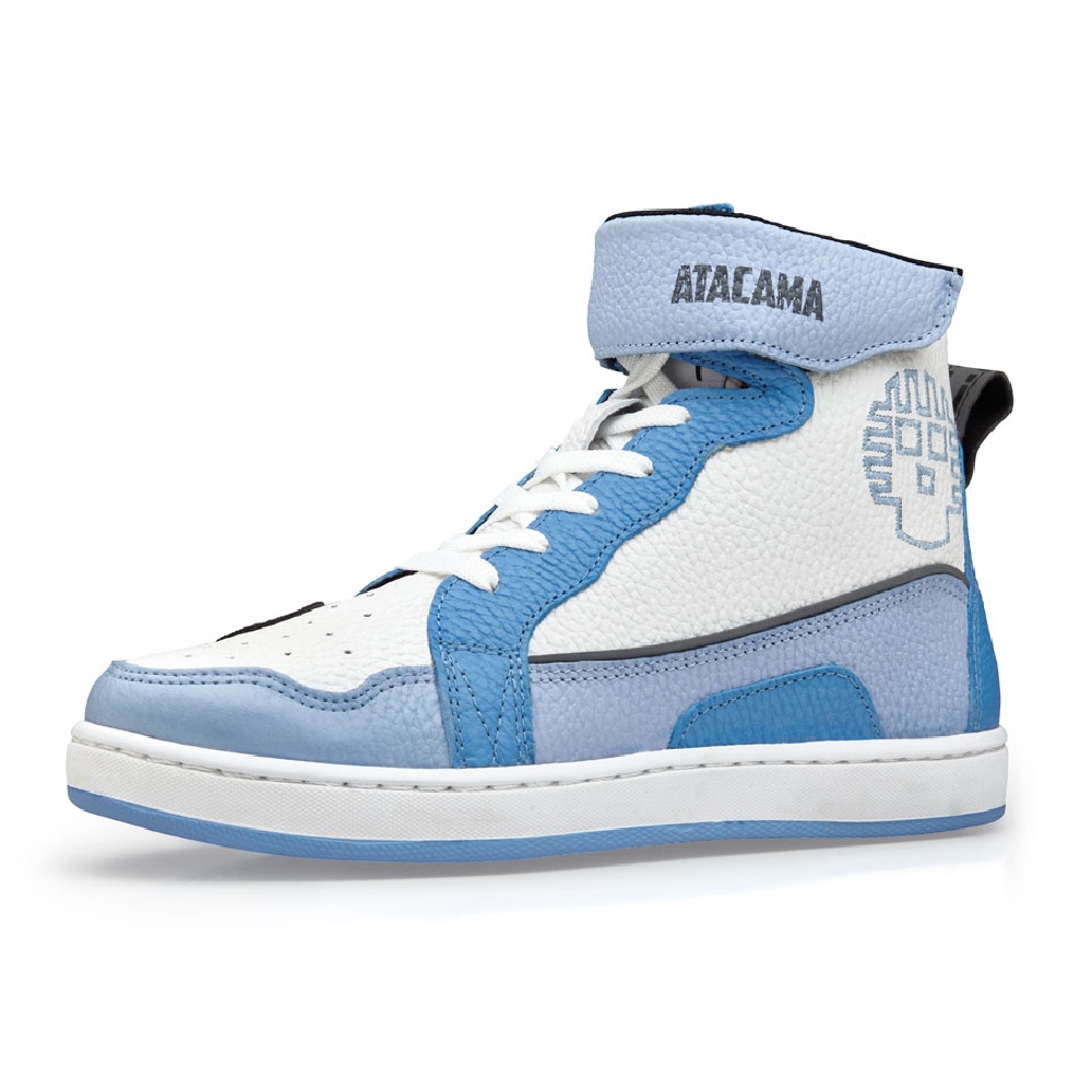Tenis Atacama Isadora Azul Protección Biker Calzado Bota para Moto de Piel