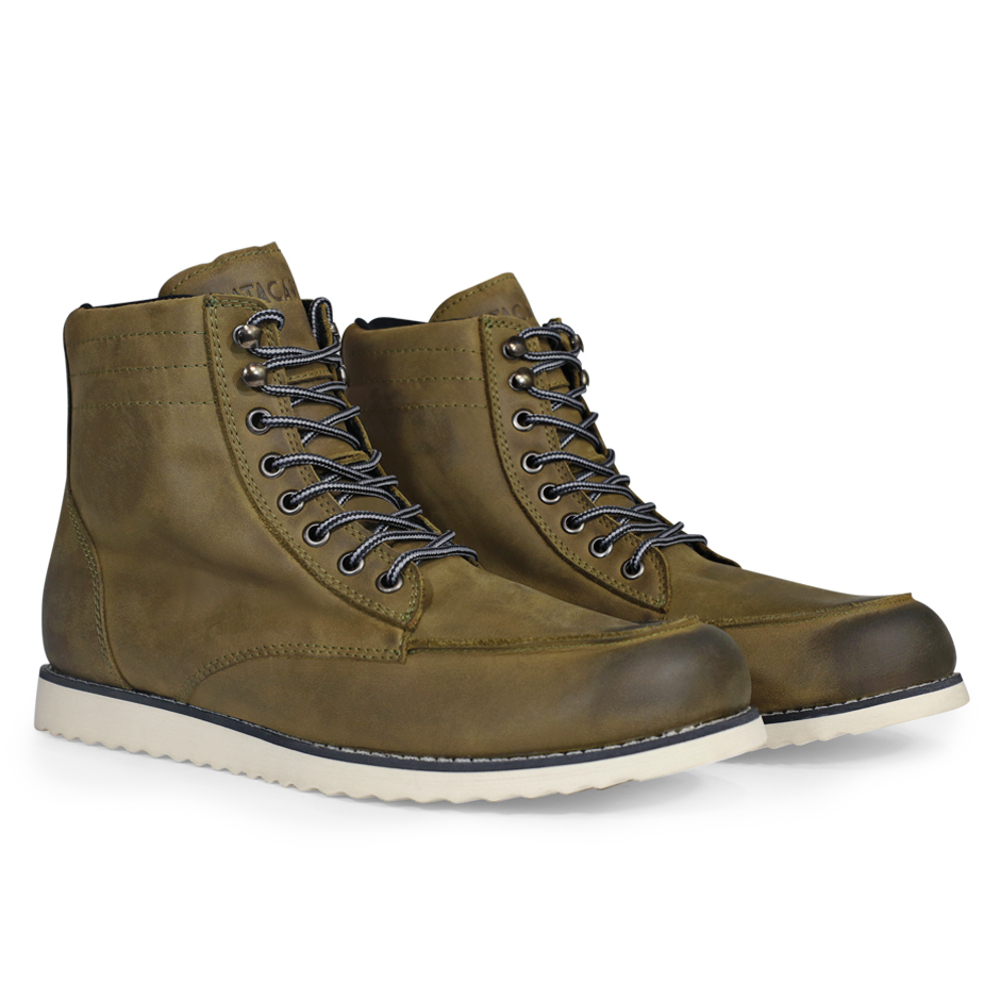 Foto 4 pulgar | Bota Atacama Cairoli Olivo Protección  Biker Calzado para Moto de Piel