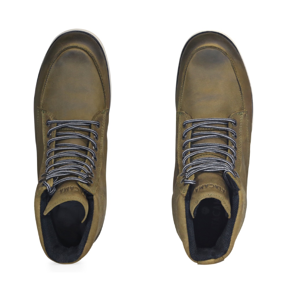 Foto 5 pulgar | Bota Atacama Cairoli Olivo Protección  Biker Calzado para Moto de Piel