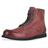 Bota Atacama Block Guinda Protección Biker Calzado para Moto de Piel