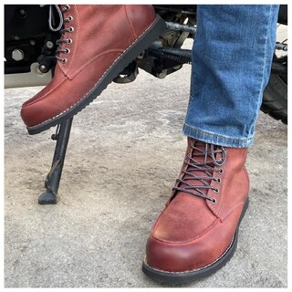 Foto 6 | Bota Atacama Block Guinda Protección Biker Calzado para Moto de Piel