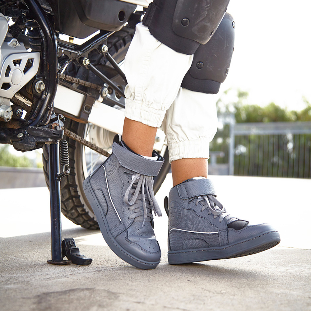 Foto 6 | Tenis Atacama Jeff Gris Protección Biker Calzado Bota Para Moto De Piel