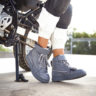Foto 6 | Tenis Atacama Jeff Gris Protección Biker Calzado Bota Para Moto De Piel