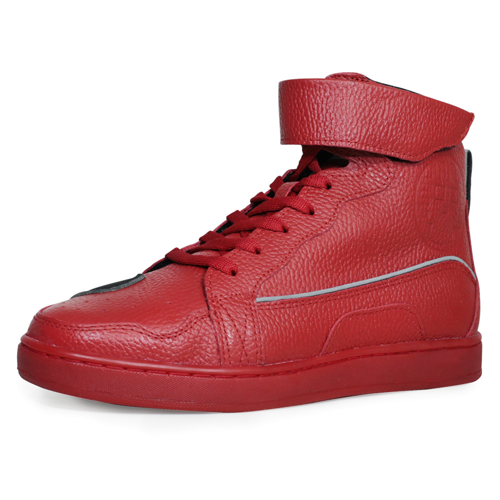 Tenis Atacama Jeremy Rojo Protección Biker Calzado Bota Para Moto De Piel