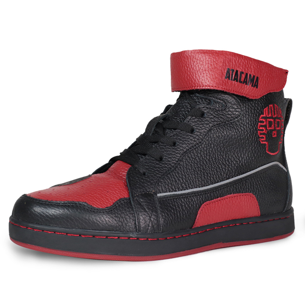 Tenis Atacama Mcgrath Negro Protección Biker Calzado Bota Para Moto De Piel