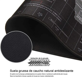 Foto 2 | Alfombrilla de Ratón Antideslizante Malubero 80x30cm color Negro
