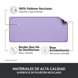 Foto 2 | Desk Pad Logitech 956-000036 color Púrpura Lavanda Xl Antideslizante