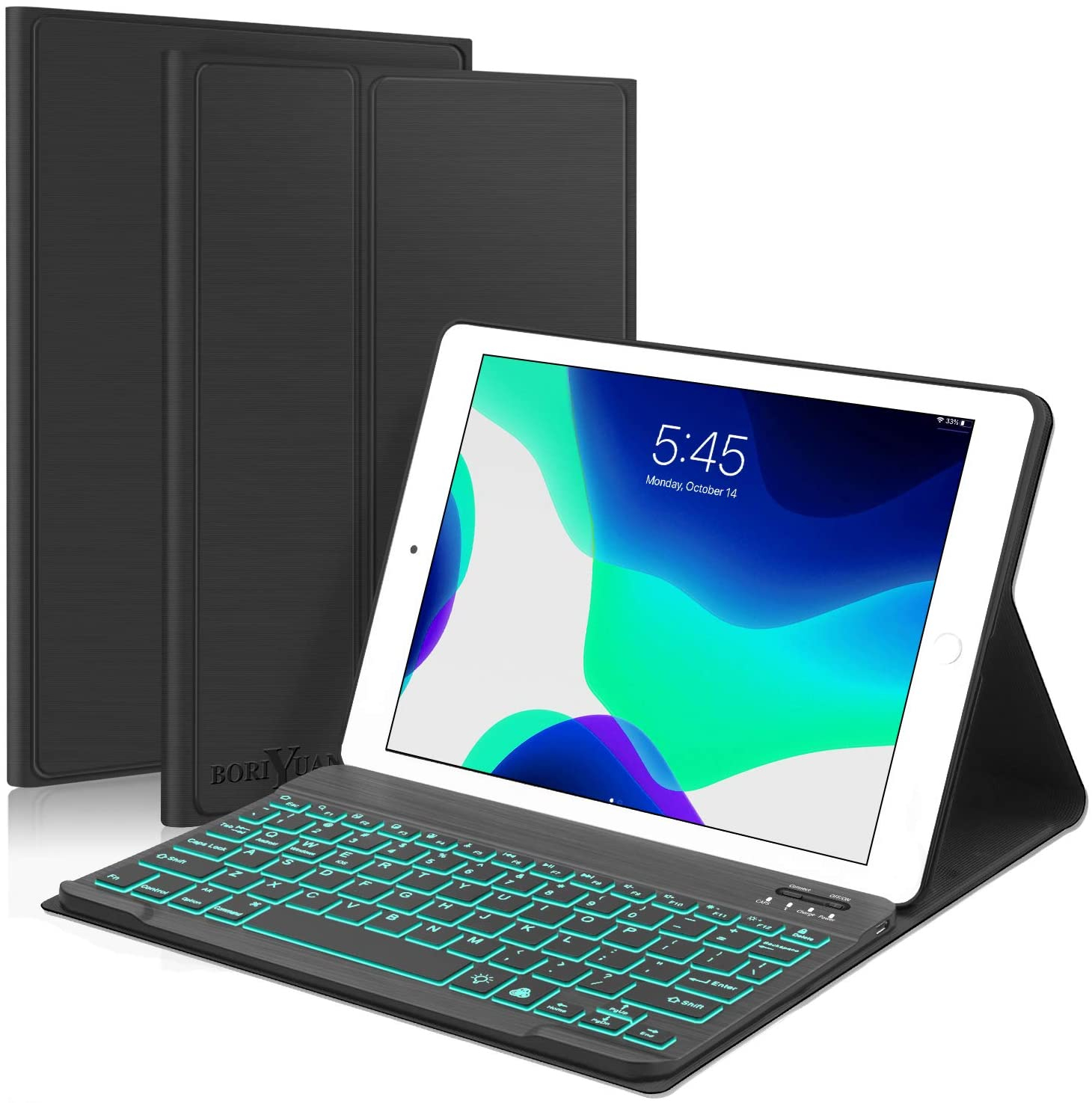 Foto 2 pulgar | Venta Internacional - Nuevo Ipad 10.2 8th 7th Generation 2019 Teclado Case, Boriyuan 7 Colors Retroachable Retroa