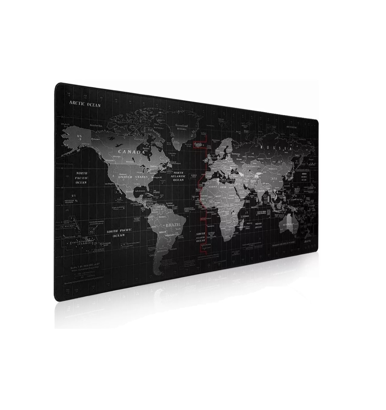 Mouse Pad Gamer Lab.G Mapa Mundi Negro 80x30 cm $419