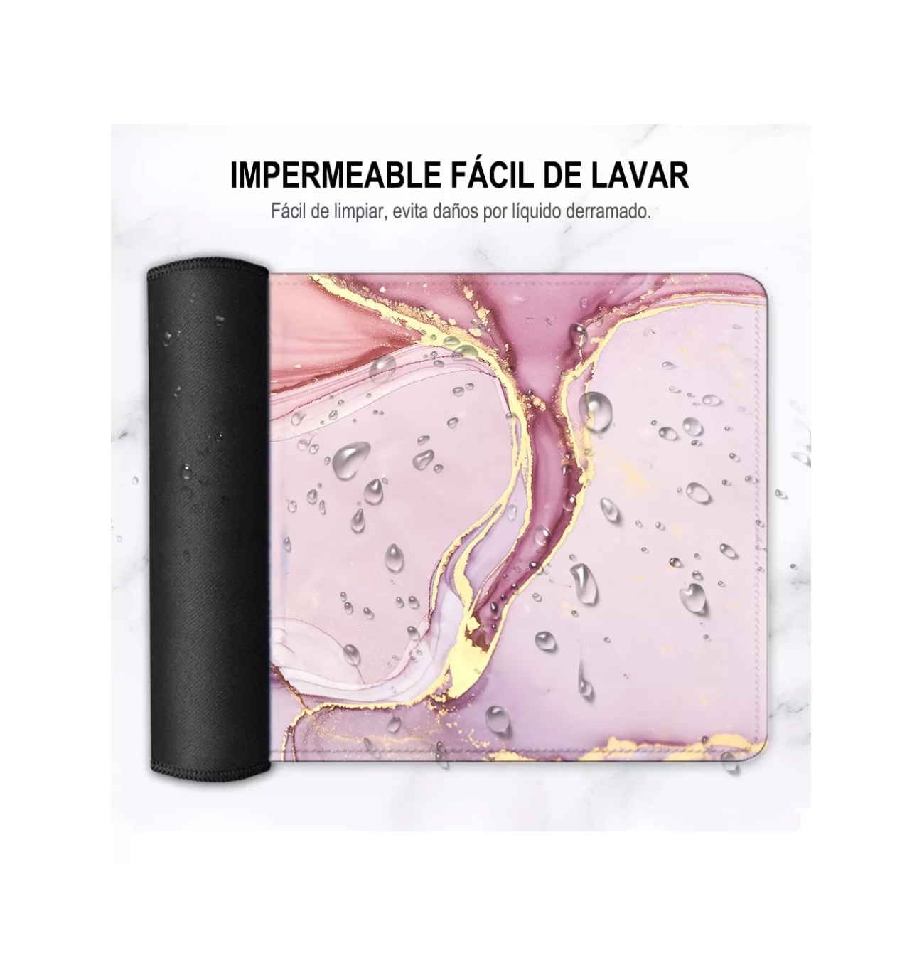 Foto 5 pulgar | Mouse Pad Antideslizante Belug 80 x 30 cm Rosa