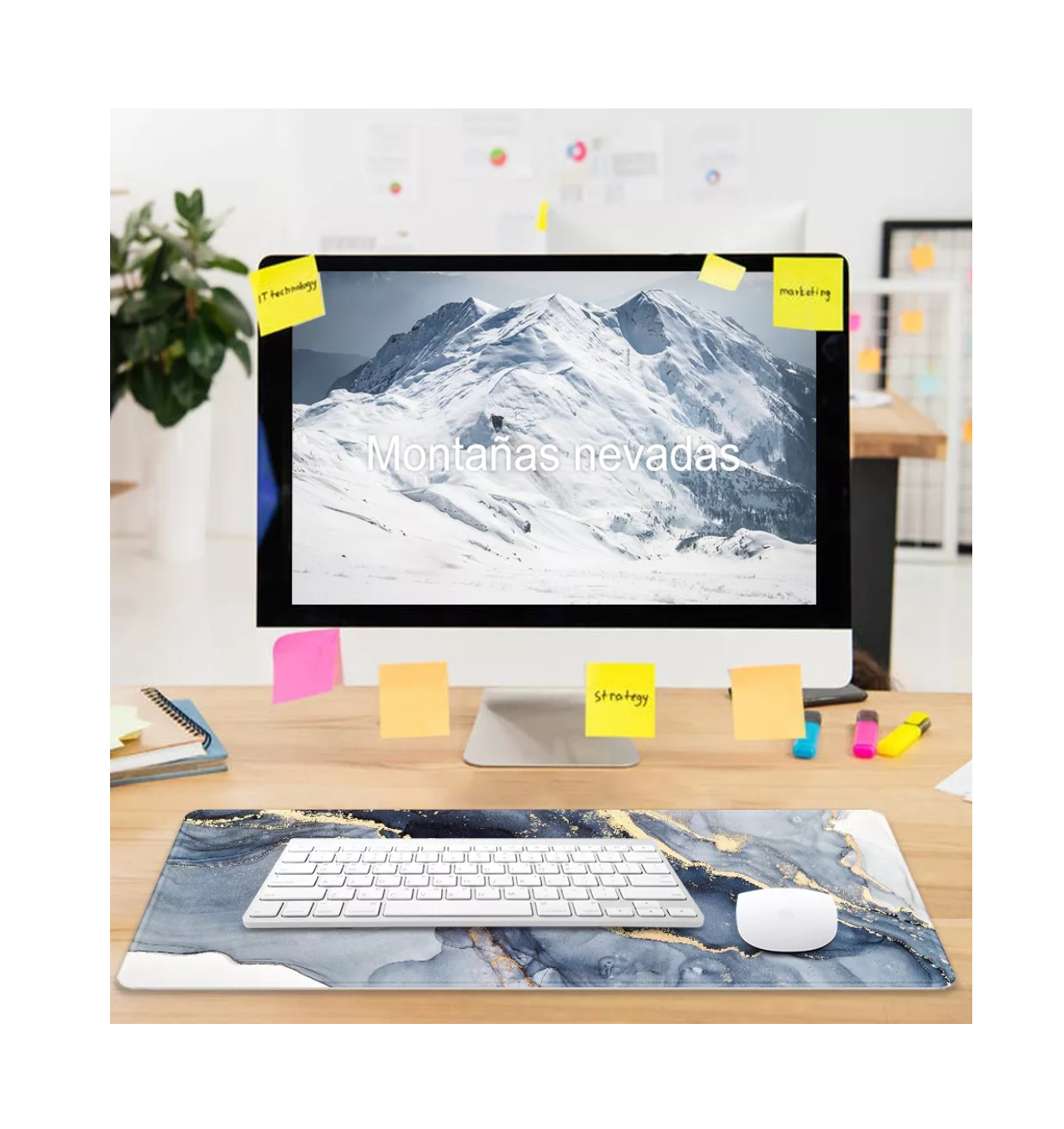 Foto 4 pulgar | Mouse Pad Antideslizante Belug 80 x 30 cm Negro