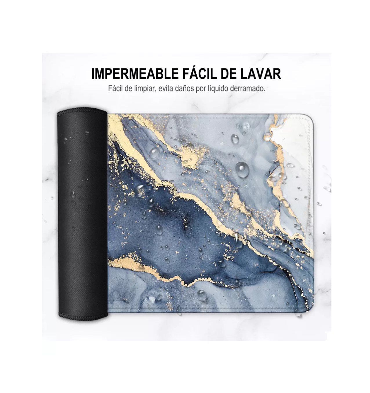 Foto 5 pulgar | Mouse Pad Antideslizante Belug 80 x 30 cm Negro