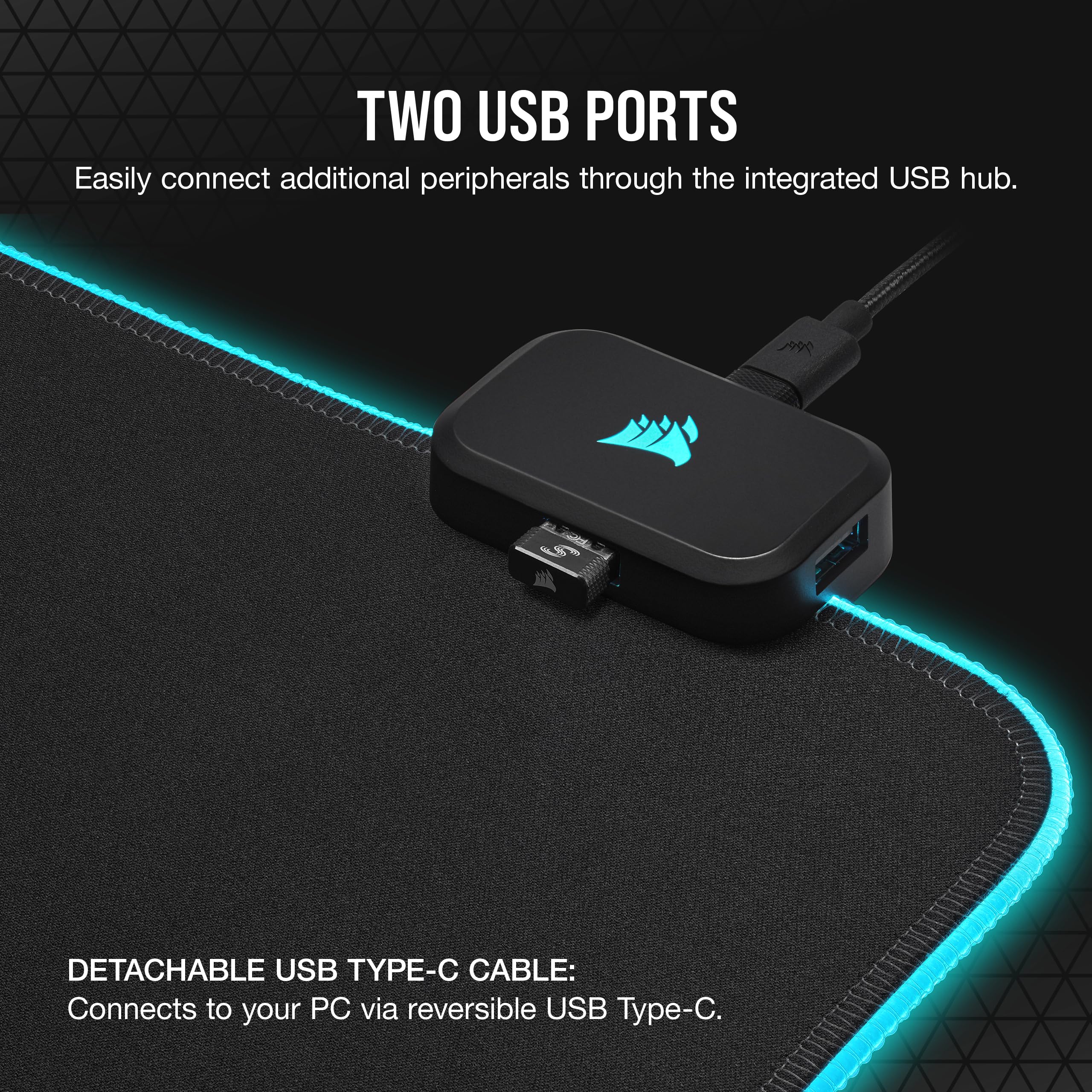 Foto 5 | Alfombrilla De Ratón/escritorio De Tela Corsair Mm700 Rgb Ex - Venta Internacional.