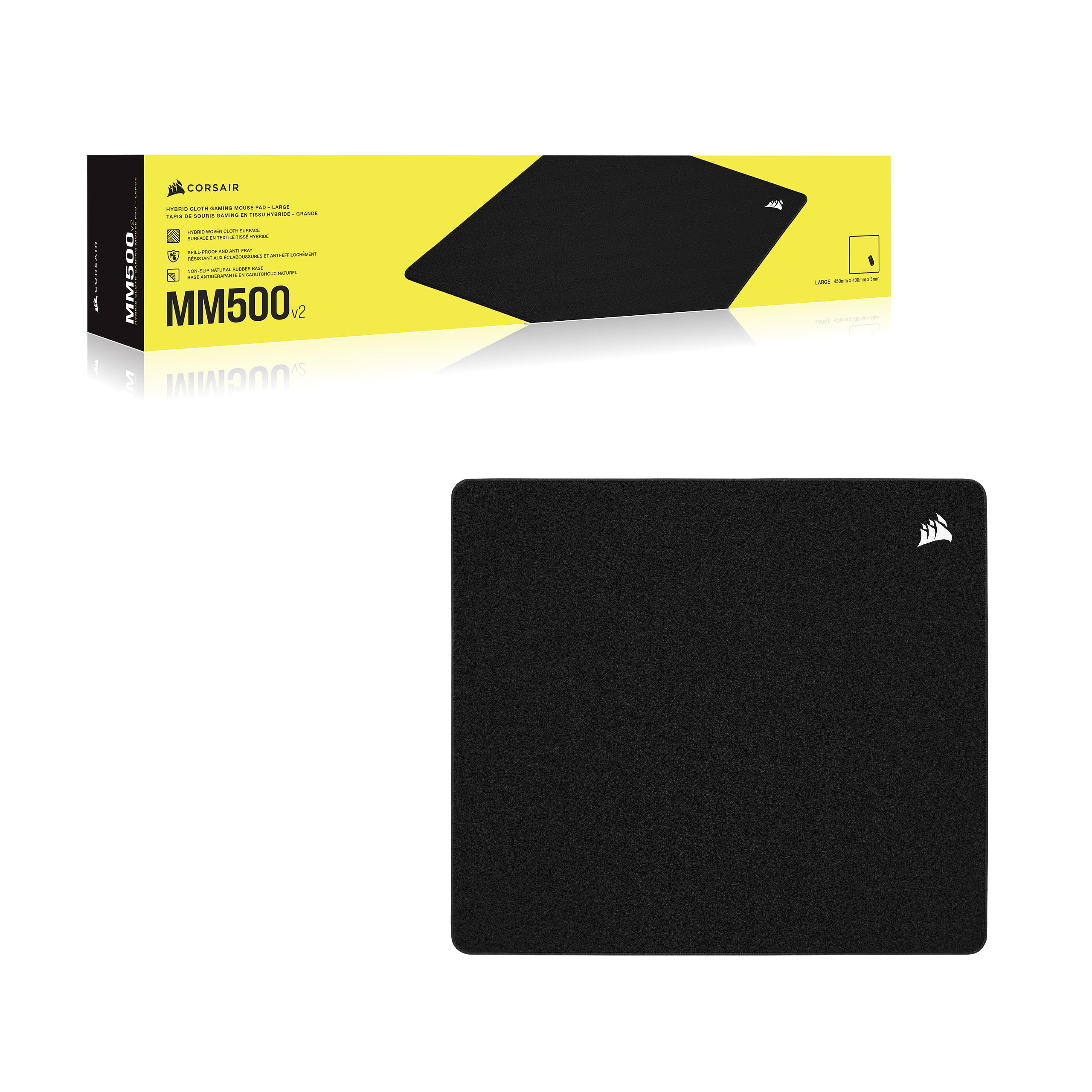 Foto 7 | Alfombrilla De Ratón Corsair Mm500 V2 Hybrid Cloth Gaming, Grande, Negra - Venta Internacional.