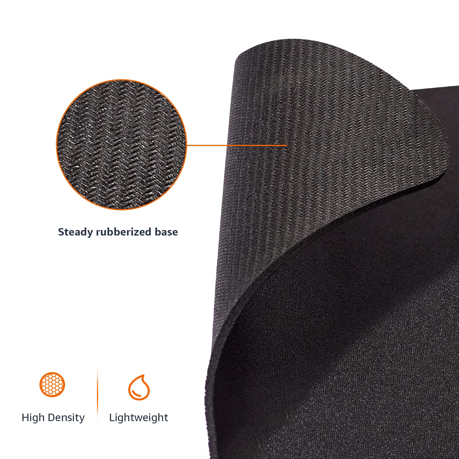 Foto 2 | Alfombrilla de Ratón Amazon Basics Cuadrado de Tela con Base de Goma Negro - Venta Internacional
