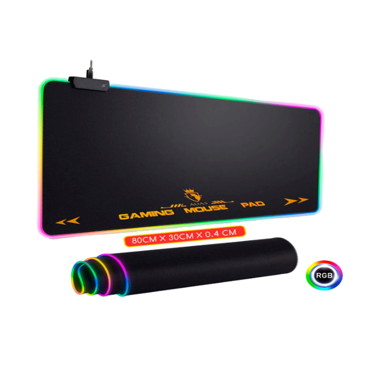 Foto 2 | Alfombrilla De Ratón Aoas S4000 Rgb Gamer 80x30 Cm Impermeable - Venta Internacional.