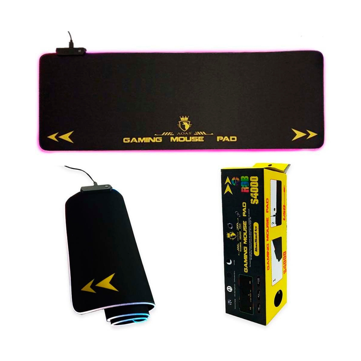 Foto 5 pulgar | Alfombrilla De Ratón Aoas S4000 Rgb Gamer 80x30 Cm Impermeable - Venta Internacional.