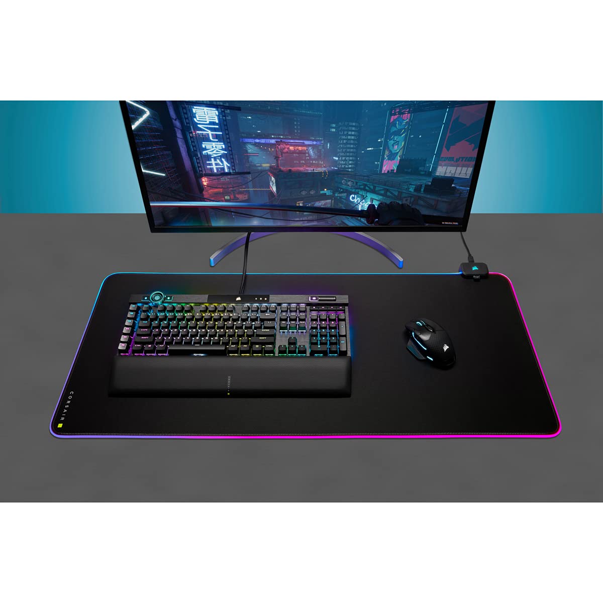 Foto 3 pulgar | Alfombrilla de Mouse Corsair Mm700 Rgb Extendida 36,6 X 15,8 Cm Negra - Venta Internacional